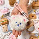 Cocoloco Home Peluş Cep Ayna Kedi Veya Ayı Figürlü Anahtarlık - Açık Pembe