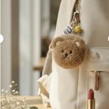 Cocoloco Home Peluş Cep Ayna Kedi Veya Ayı Figürlü Anahtarlık - Kahverengi