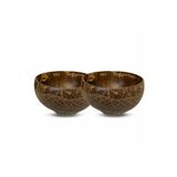 Coconut Products 2'li Set Jumbo Carved Design Hindistan Cevizi Kase - Coconut Bowl - Yulaf Kasesi