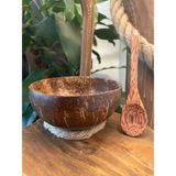 Coconut Products Hindistan Cevizi Kase Kaşık ve Kase Altlığı Seti - Ahşap