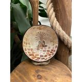 Coconut Products Sedef Kaplama Yoga Desenli Hindistan Cevizi Kase & Hasır Kase Altlığı - Çerezlik