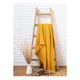 Cocoon Pamuk 4 Kat Müslin Koltuk Şalı Köri 130x170