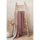 Cocoon Pamuk 4 Kat Müslin Koltuk Şalı Siyah Cinnamon / Nougat 130x170