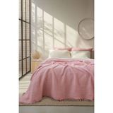 Cocoon Pamuk 4 Kat Müslin Yatak Örtüsü Koyu Pembe / Açık Pembe 200x220