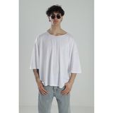 Cocopelli Erkek Fakir Kol Beyaz Oversize Viskon Tişört COC2269 - M