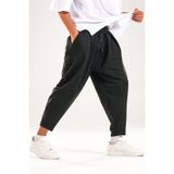 COCOPELLI Erkek Siyah Pileli Detaylı Baggy Şalvar Pantolon COC2096