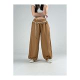 COCOPELLI Kemerli Taba Kadın Baggy Pantolon COC3070