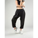 Cocopelli Pileli Siyah Kadın Jogger Pantolon COC2849 - 2XL