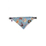 Cocopet Kedi Desenli Ayarlanabilir Fular Bandana Kedi Tasması