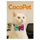 Cocopet Papyonlu Kedi Boyun Tasması Gökkuşağı Desenli Zilli 17-30 Cm Kedi Papyon Fiyonk