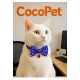 Cocopet Papyonlu Kedi Boyun Tasması Mavi Puantiyeli fiyonk kedi tasması