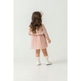 Cocosiss Payet Tokalı Trıko Bolero Hırka 3'lü Elbise - 4 Yaş - Pembe