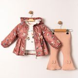 Cocosiss Pretty Bear Kız Çocuk Yağmurluk 3'lü Takım - 9 - 12 Ay - Pembe