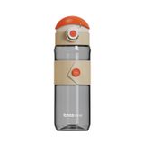 Cocosmile 580ml Silikon Gövde Düğme Desenli Rahat İçim Tritan Çocuk Matarası (Krem)