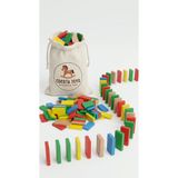 COCOTA TOYS Wooden Fun Ahşap Renkli Domino 120 Blok (Bez Kese İçerisinde)
