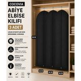 Cocovia ( 3 Adet ) Abiye Elbise Kılıfı Fermuarlı Elbise Kılıfı Gamboç 60 x 160 Siyah