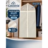 Cocovia ( 3 Adet ) Takım Elbise Kılıfı Fermuarlı Kıyafet Ceket Koruyucu Hurç- Dolap Içi Düzenleyici Elbise Koruma Kılıfı