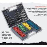 Cocovia 300 Parça Vidalama Bits-Matkap Ucu-Dübel Çantalı Karışık Aksesuar Set 300 Parça
