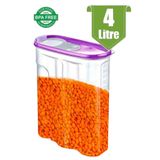 CocoVia 4 litre Renkli Kapaklı Su/Hava Geçirmez Kiler/Erzak Saklama Kabı/Plastik Kilitli