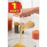 CocoVia 400 ml Kulplu Şeffaf Plastik Ölçek Kabı - Beher Ölçü Kabı - Çok Amaçlı Ölçek ( 1 ADET )