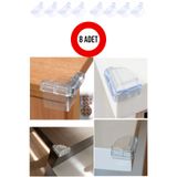CocoVia ( 8 Adet ) Bebek Köşe Kenar Koruyucu / Silikon Masa Köşe Kenar Koruyucu / Koruyucu Köşelik