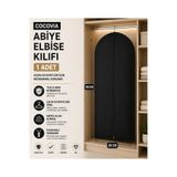 CocoVia Abiye Elbise Kılıfı Fermuarlı Elbise Kılıfı Gamboç 60x160 Siyah ( 1 ADET )