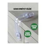 CocoVia Bebek Çocuk Dolap Kilidi Koruyucu ve Kilit Buzdolabı Kilidi Koruyucu Kilit Uzun Model