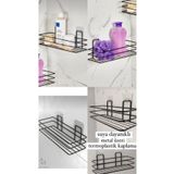 CocoVia Dekoratif Banyo Seti Yapışkanlı- Banyo Düzenleyici Banyo Rafı