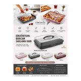 CocoVia Dikdörtgen Borcam Kutusu|Pasta Börek Taşıma Kilitli Kapak Börek Borcam Saklama Ve Borcam Taşıma Kabı Borcam Kabı Borcam Koruma