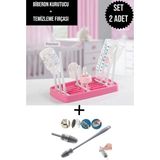 Cocovia Elite ( 2'li Pratik Biberon Set ) Biberon Kurutucu + Temizleme Fırçası - Bebek Biberon 2'li Seti 1 Adet