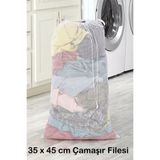 CocoVia İpli Çamaşır Yıkama Filesi | Kirli Temiz Elbise Kıyafet Torbası, Perde Yıkama Filesi( 35 cmx45cm )