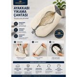 Cocovia Profesyonel Ayakkabı Yıkama Çantası – Özel Dolgulu Makarna Kumaşlı -Büyük Boy Çamaşır Yıkama Filesi-Fermuarlı Ayakkabı Yıkama Çantası