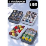 CocoVia Şık 15 Bölmeli Düzenleyici | Çekmece İçi Çorap Takı Kravat Çok Amaçlı Düzenleyici ( 1 ADET )