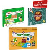 Çocuk Akademi 3 Yaş Dikkat-Etkinlik Seti ve Cırt Cırtlı Vakti Kitabı Kolektif Yazar