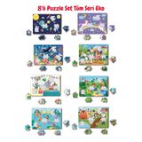 Çocuk Akademi 8'li Puzzle Tüm Seri Eko Paket