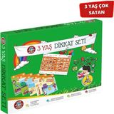 Çocuk Akademi Dikkat & Zeka Geliştirme Seti 3 Yaş İçin 5 Kitap 160 Sayfa Kolektif