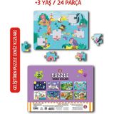 Çocuk Akademi Eğitici Puzzle Deniz Kızları 24 Parça 3+ Yaş İçin Eğlenceli Tasarım