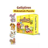 Çocuk Akademi Mıknatıs Özellikli Eğlenceli Puzzle Çiftlik Hayvanları