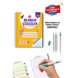 Çocuk Akademi Oluklu(Kabartmalı) Sihirli Uçan Kalemli Çizgiler Kitabı