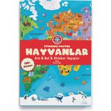 Çocuk Akademi Stickerlı Poster Hayvanlar Eğitici Kitap Kolektif Yazar 3-6 Yaş Aralığı