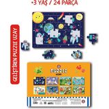 Çocuk Akademi Uzay Temalı Puzzle 24 Parça 3+ Yaş Eğitici ve Eğlenceli Oyun