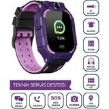 Çocuk Akıllı Saat, Sim Kartlı, Konum Takipli, Renk Mor, Güvenli ve Eğlenceli Kullanım - Seçenek 1