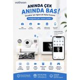 Çocuk Anında Baskılı Fotoğraf Makinesi 16MP Dijital Kamera 1080P Video WiFi Telefon Destekli beyaz