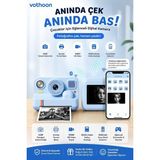 Çocuk Anında Baskılı Fotoğraf Makinesi 16MP Dijital Kamera 1080P Video Wifi Telefon Destekli Ma - Çok Renkli