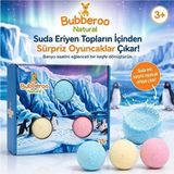 Çocuk Banyo Topu Seti 3'lü | Buzul Macera Sürpriz Oyuncaklı Banyo Bombası - Çok Renkli