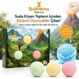 Çocuk Banyo Topu Seti 3'lü | Dinozor Sürpriz Oyuncaklı Banyo Bombası - Çok Renkli