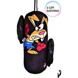 Çocuk Boks Torbası 2 Çift Eldiven Hediyeli Eğlenceli Evde Boks(Unisex Kız-Erkek) Siyah