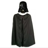 Çocuk Boy Yıldız S.aşları Darth Vadet Maskesi Ve 90 Cm Pelerin Seti Siyah