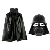Çocuk Boy Yıldız Savaşları Star Wars Darth Vadet Maskesi Ve 90 Cm Pelerin Seti Siyah Go53/1395