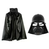 Çocuk Boy Yıldız Savaşları Wars Darth Vader Maskesi Ve 90 Cm Pelerin Seti Siyah